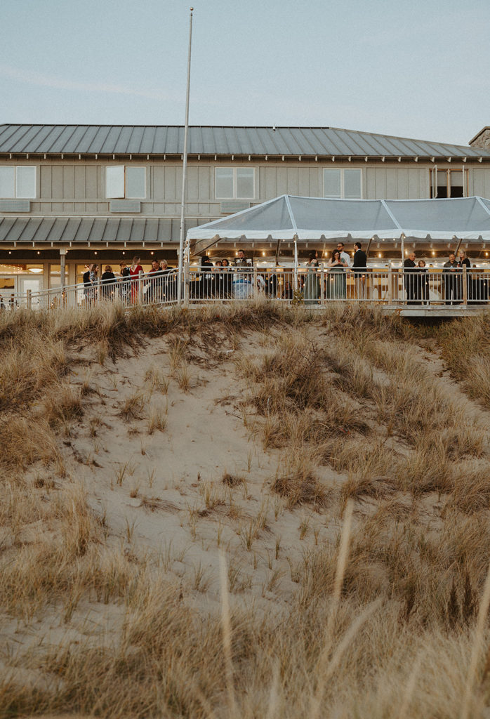 Shoreline view of Camp Camp Blodgett during reception 